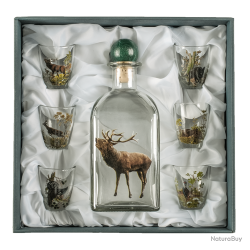 Service &agrave; eau-de-vie - Ref 21175-18 - Cadeau th&egrave;me chasse