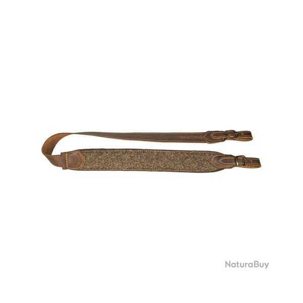 Bretelle de carabine - Feutre de laine / cuir Ranger - 50 mm - Ref 32225-82