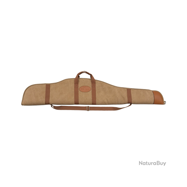 �tui carabine Deerland - Canvas avec embout en cuir, marron clair - Ref 32252-15