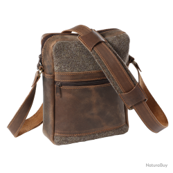 Sac de ville en feutre de laine avec cuir - Ref 32303-01 - &Eacute;quipement chasse robuste