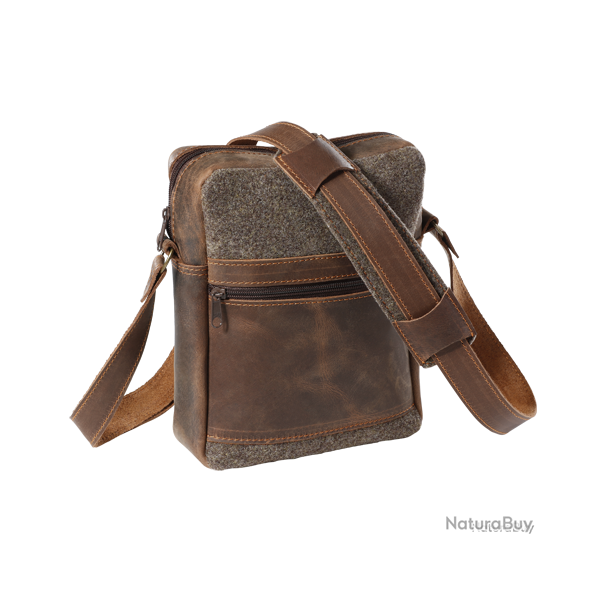 Sac de ville en feutre de laine avec cuir - Ref 32303-01 - �quipement chasse robuste