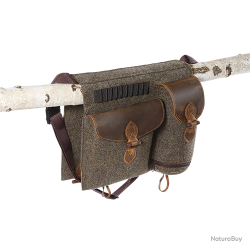 Sac d'aff&ucirc;t en feutre de laine avec du cuir - Ref 32303-02 - &Eacute;quipement chasse robuste