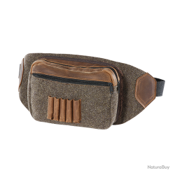 Sac banane en feutre de laine avec cuir - Ref 32303-03 - &Eacute;quipement chasse robuste