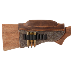 &Eacute;l&eacute;vation de la crosse en feutre de laine avec cuir - Ref 32375-26 - Accessoire arme qualit&eacute; pro