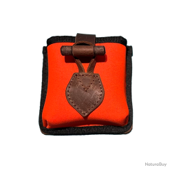 &Eacute;tui &agrave; cartouches en n&eacute;opr&egrave;ne avec cuir - Ref 32375-55 - &Eacute;quipement chasse robuste
