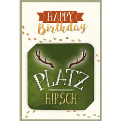 Carte d'anniversaire - Ref 32501-03 - Cadeau th&egrave;me chasse