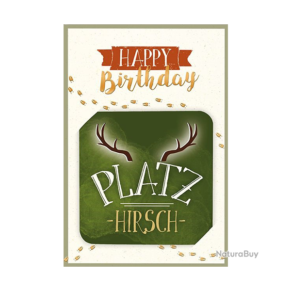 Carte d'anniversaire - Ref 32501-03 - Cadeau th�me chasse