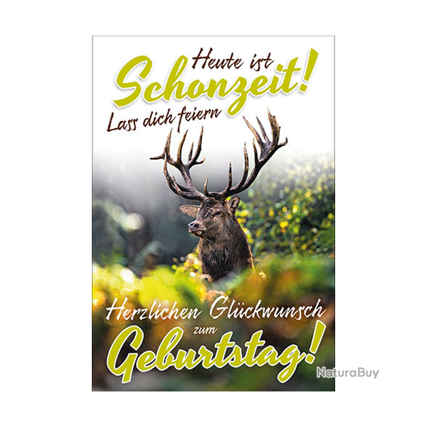 Carte d'anniversaire chasse - Ref 32501-10 - Cadeau th�me chasse