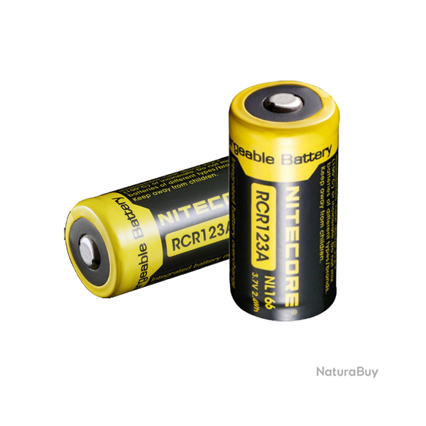 2 piles rechargeable RCR123A - Ref 33322-53 - Optique de chasse haute qualit�