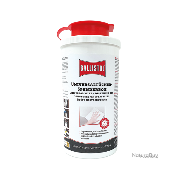 Ballistol Bo�te distributrice de lingettes universelles - Ref 33698-07 - Accessoire arme qualit� pro