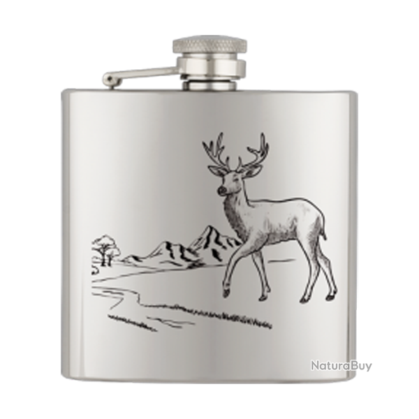 Flasques en acier inoxydable - Ref 32414-31 - Cadeau th�me chasse