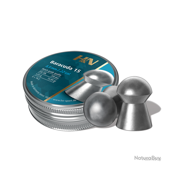 Munitions � air H&N Baracuda 15 - Ref 24026-07 - �quipement tir sportif