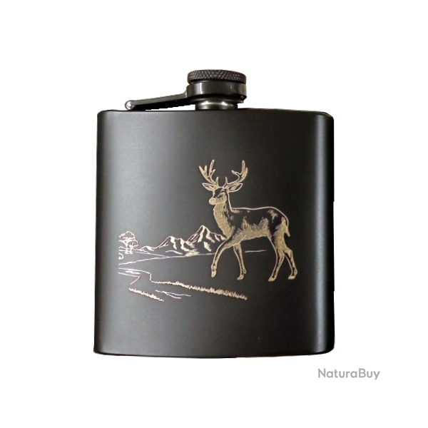 Flasques en acier inoxydable - Ref 32414-33 - Cadeau th�me chasse