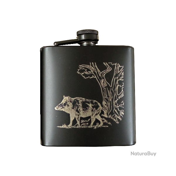Flasques en acier inoxydable - Ref 32414-34 - Cadeau th�me chasse