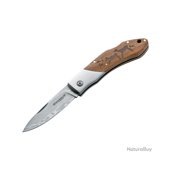 B�KER Magnum Caveman Damast - Ref 23254-10 - Coutellerie de chasse premium
