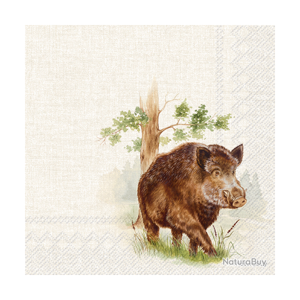 Serviettes en papier - Ref 19200-34 - Cadeau th�me chasse