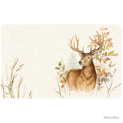 Planche de petit-d&eacute;jeuner Deer - Ref 34401-04 - Cadeau th&egrave;me chasse
