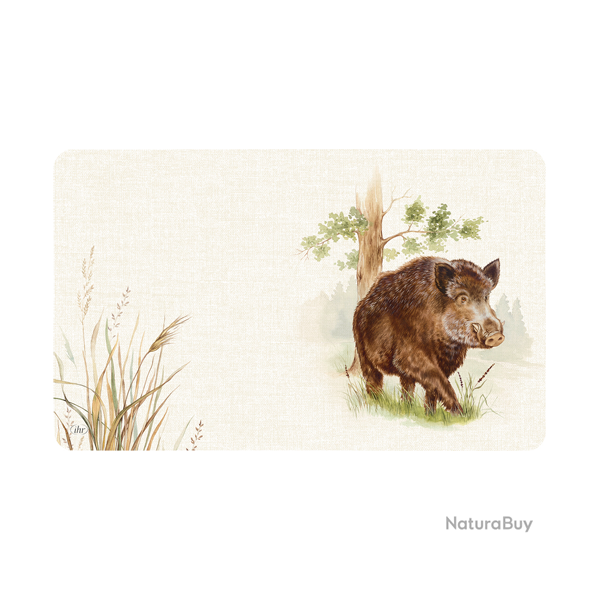 Planche de petit-d�jeuner Sanglier - Ref 34401-05 - Cadeau th�me chasse