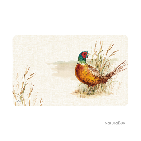 Planche de petit-d�jeuner Faisan - Ref 34401-07 - Cadeau th�me chasse