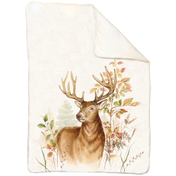 Couverture Cerf - Ref 26104-03 - Cadeau th&egrave;me chasse