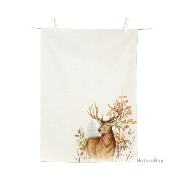 Torchon de cuisine Cerf - Ref 26105-01 - Cadeau th�me chasse