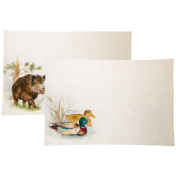 Set de table r&eacute;versible - Ref 26107-01 - Cadeau th&egrave;me chasse