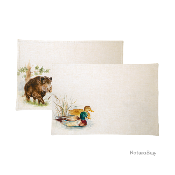 Set de table r�versible - Ref 26107-01 - Cadeau th�me chasse