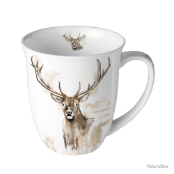 Mug &agrave; caf&eacute; Deer - Ref 25202-09 - Cadeau th&egrave;me chasse