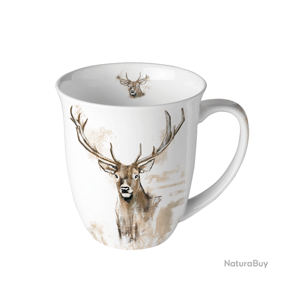 Mug � caf� Deer - Ref 25202-09 - Cadeau th�me chasse