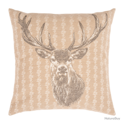 Housse de Coussin Urban Beige - Ref 26103-26 - Cadeau th&egrave;me chasse