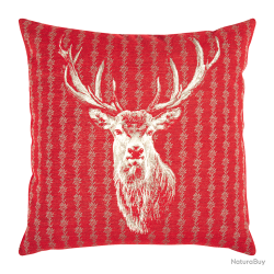 Housse de Coussin Urban Rouge - Ref 26103-27 - Cadeau th&egrave;me chasse