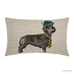 Housse de Coussin Sausage Vert - Ref 26103-32 - Cadeau th&egrave;me chasse