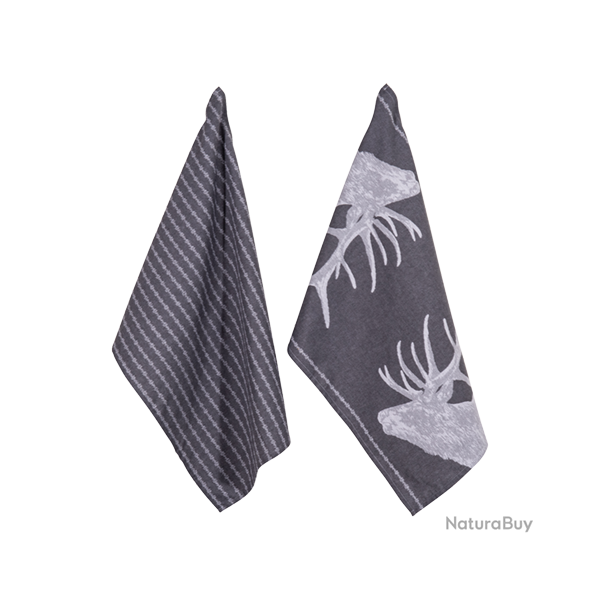 Torchon de cuisine Urban Anthracite - Ref 26103-71 - Cadeau th�me chasse