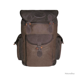 Sac &agrave; dos silencieux en laine et cuir - Ref 32210-35 - &Eacute;quipement chasse robuste