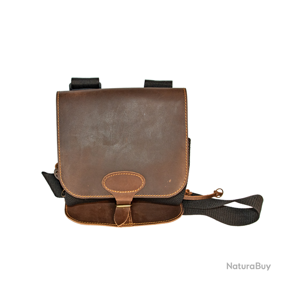 Sac � cartouches - Cuir Ranger / feutre de laine - 24 cartouches - Ref 32303-13