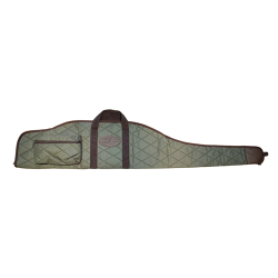 &Eacute;tui carabine Deerland - Nylon avec embout en cuir, vert/marron - Ref 32253-56