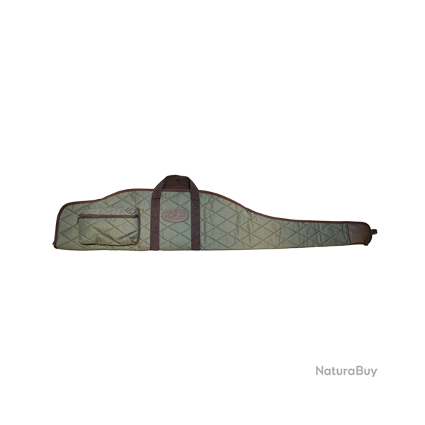 �tui carabine Deerland - Nylon avec embout en cuir, vert/marron - Ref 32253-56