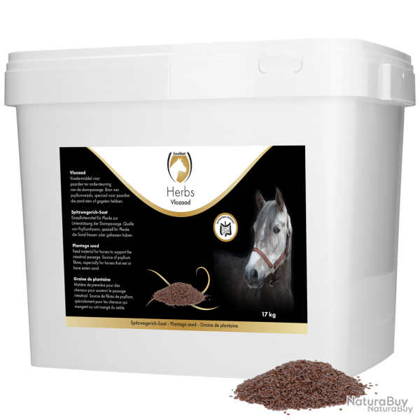 Excellent Horse Herbs Plantago Seed - Ref HERB026A6 - EAN 8716759657342 - Livraison rapide