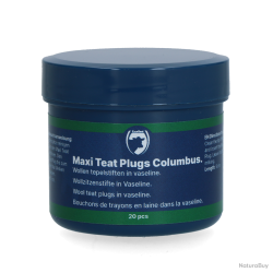 Excellent Maxi Wool Teat Plugs Columbus 5 cm - Ref TEPE0004B - EAN 8716759509863 - Livraison rapide