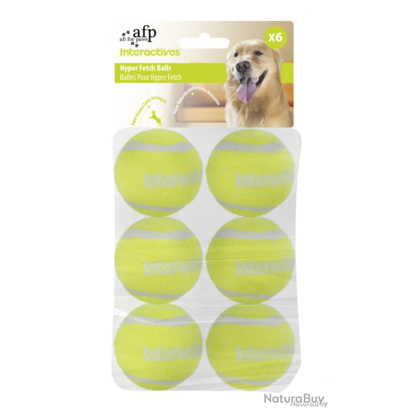 AFP Interactives - Hyper Fetch Super Bounce Tennis Ball (6-pack) - Ref AFPH03198 - EAN 0847922031985