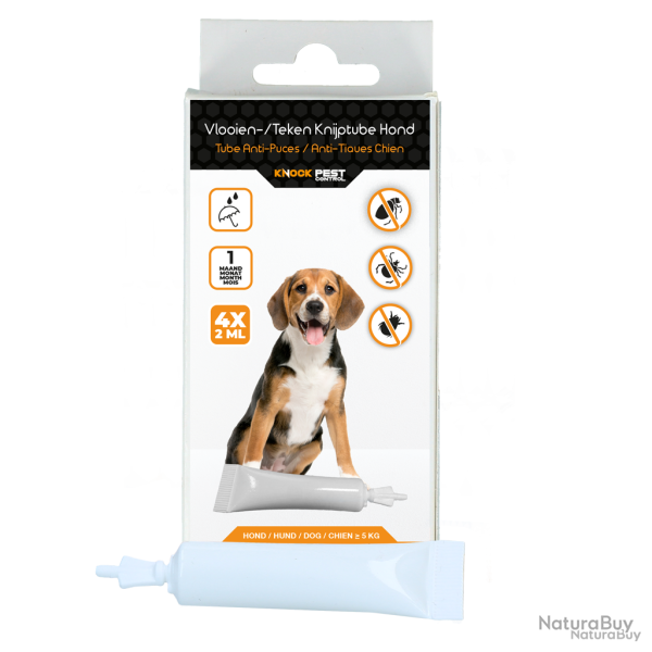 Knock Pest flea/tick squeeze tube dog >= 5 kg - Ref WAGG00116M - EAN 8716759602823 - Livraison rapid