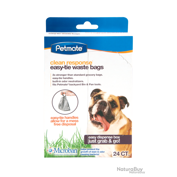 Petmate Clean Response Easy-Tie Waste Bags - Ref JW0471082 - EAN 0029695710827 - Livraison rapide
