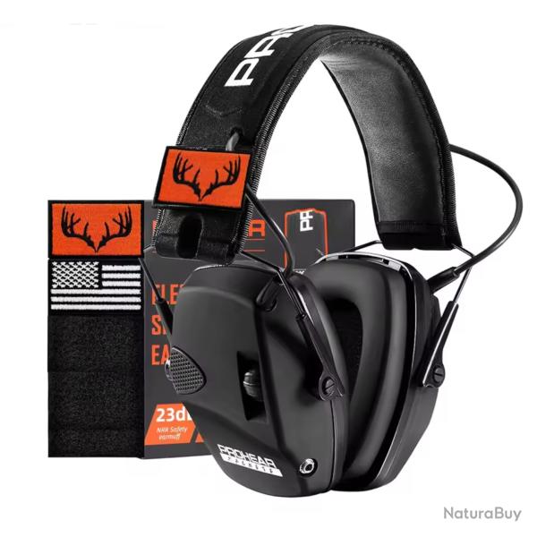 Casque protection auditive �lectronique Tir PROHEAR - NRR 23dB - Confort & Performance