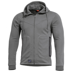 Sweat &agrave; capuche Pentagon Pentathlon 2.0 coton-polyester &agrave; poches soud&eacute;es coupe &eacute;troite Gris - M