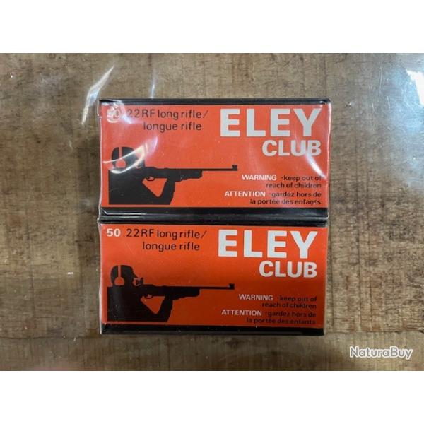 Bo�tes 100 balles 22 Long Rifle Marque ELEY Club