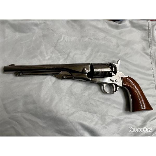 R�volver � poudre noire Pietta, calibre 44, mod�le 1860 Nickel�, �tat Neuf