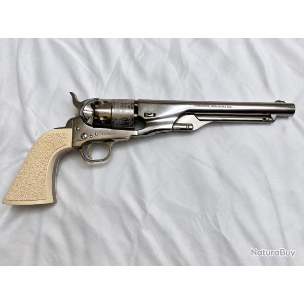 R�volver � poudre noire Pietta, calibre 44, mod�le 1860 Nickel�, �tat Neuf