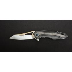 Couteau Pliant Joker JKR-PRO 10010 - Manche Fibre de Carbone - Lame D2 - Coffret & &Eacute;tui