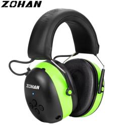 Casque Antibruit Bluetooth 5.0 ZOHAN - Protection Auditive et R&eacute;duction du Bruit 25dB - Vert
