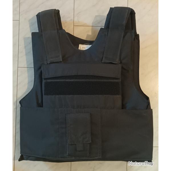 Gilet pare-balles kevlar noir + X2 plaques NIJ3A+ (France Balistique)